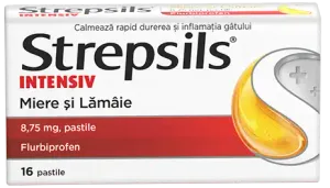 Strepsils Intensiv Miere și Lămâie 8,75 mg, pastile