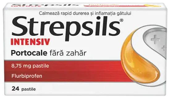 Strepsils Intensiv Portocale fără zahăr 8,75 mg, pastile