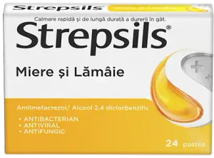 Strepsils Miere și Lămâie, pastile