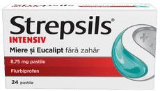 Strepsils Intensiv Miere și Eucalipt fără zahăr 8,75 mg pastile