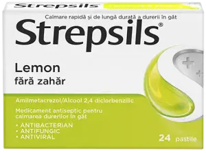 Strepsils Lemon fǎrǎ zahǎr, pastile